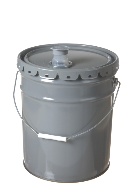 Steel Pails: 5 Gallon Phenolic Epoxy Lined with Lug Cover/Reike Spout