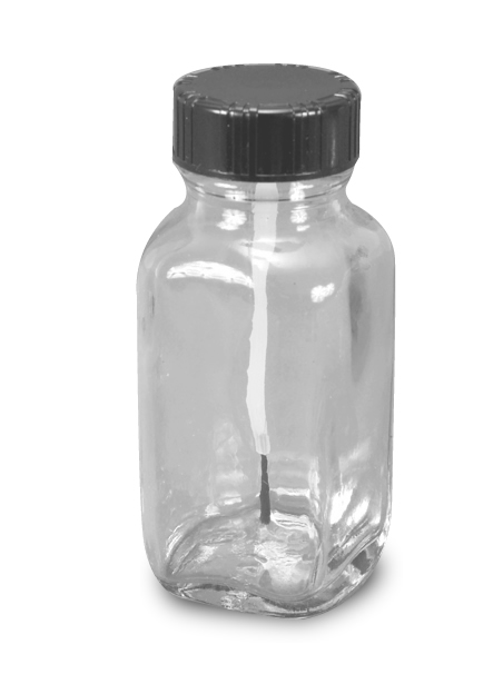 French Countryside 10 oz Glass Square Bottle - Tamper-Evident