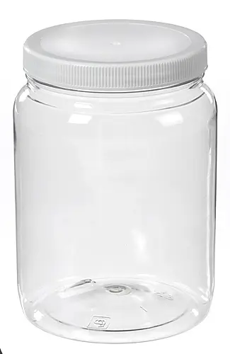 64 oz. Clear Pet Plastic Wide Mouth Jar, 110mm 110-400