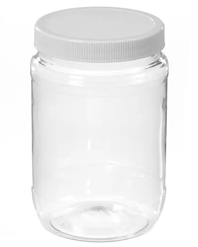 32oz (946ml) Clear PET Wide Mouth Round Plastic Jar - 89-400 Neck