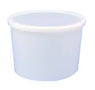 4 oz White PP Plastic Round Snap-Lock Containers (White Snap-Lock Cap) -  29104W