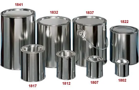 Empty Quart Paint Cans with Lids (2 Pack) Unlined Metal Paint Cans Value Pack