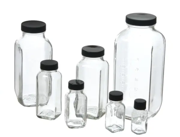 8 oz. FLINT SQUARE Glass Mason Jelly Jar w/ 70G Finish (12/Case